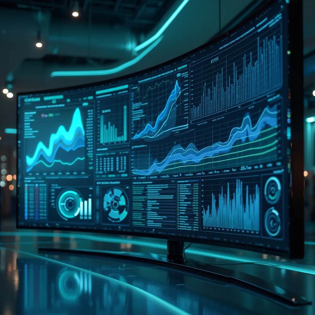 Visualización de datos avanzada en una pantalla grande